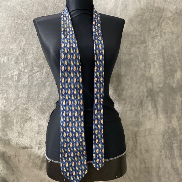 Lands' End Men's Silk paisley /silk wool plaid Ties Lot Of 2 Handsewn in USA - Picture 14 of 15